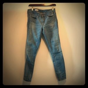 Gap light wash distressed jeans